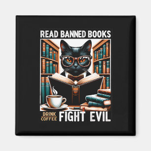 Imán Leer Libros Prohibidos Beber Café Luchar Contra El