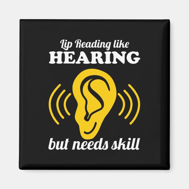 Imán Leer Lip como oír (Frente)