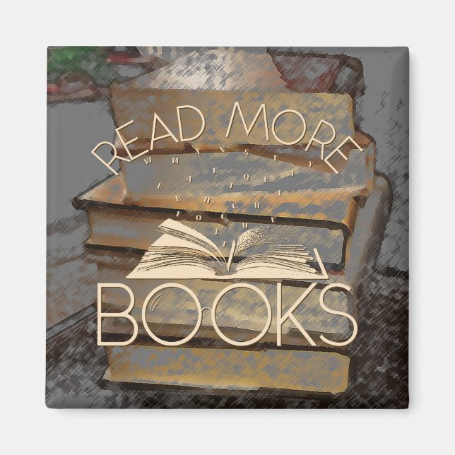 Imán Leer más libros (Frente)