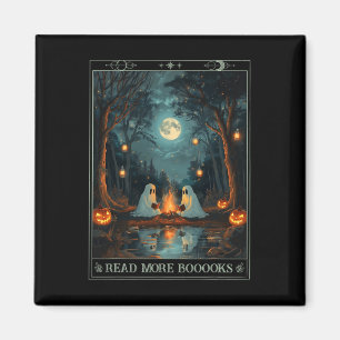 Imán Leer más libros Cute Spooky Ghost Reading Book Tar
