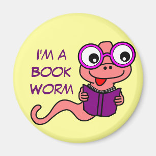 Imán Leer un mes del libro: Soy un gusano del libro