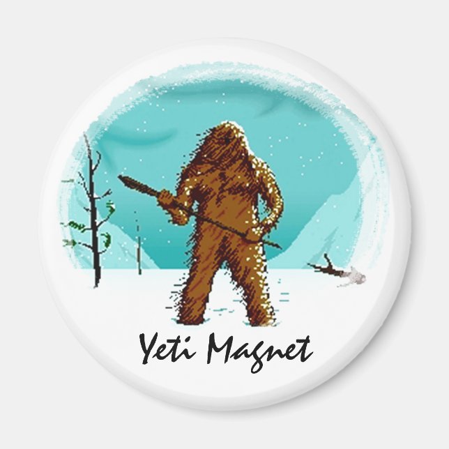 Imán Legendario Yeti Bigfoot Big Foot Gifts Personaliza (Frente)