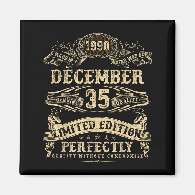 Imán Legendary Man Born December 1990 35th Birthday  (Frente)