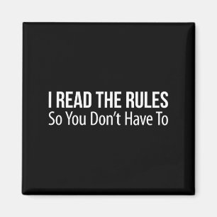 Imán Leí las reglas para que no tengas que -