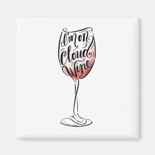 Imán Leída mano e ilustrada estoy en Cloud Wine