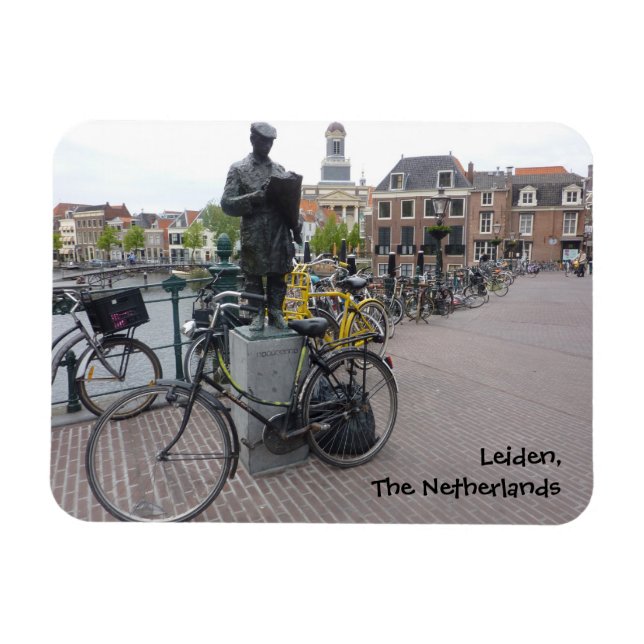 Imán Leiden (Estatua y Bicicletas) (Horizontal)