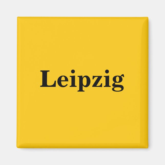 Imán Leipzig Magnet - Schild Gold Gleb (Frente)