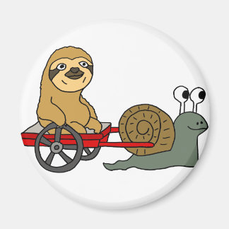 Imán Lema de caracol en vagón rojo