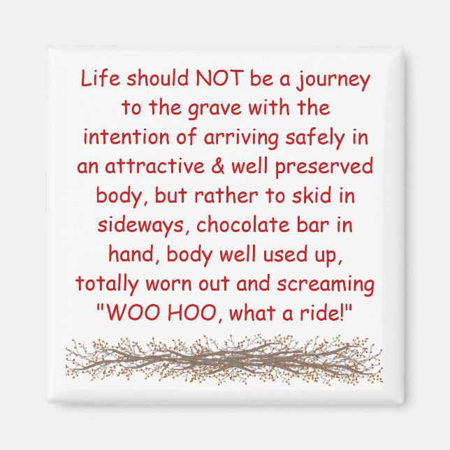 Imán Lema para vivir (Frente)