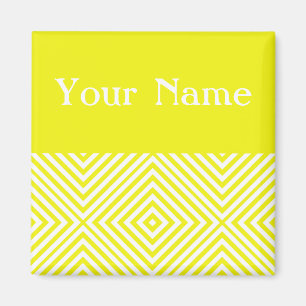Imán Lemon Diamond Chevron con nombre