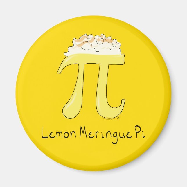 Imán Lemon Meringue Pi Cute Math Pi Day Magnet (Frente)