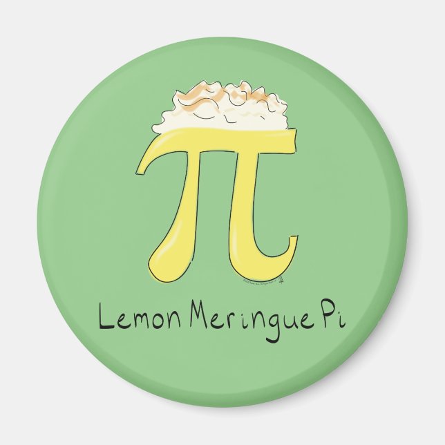 Imán Lemon Meringue Pi Cute Math Pi Day Magnet (Frente)