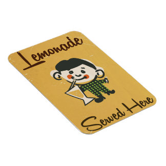 Imán Lemonade Sirve aquí el anuncio de bebidas de época