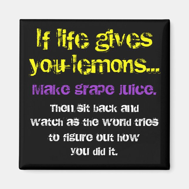 Imán Lemones y uvas (Frente)