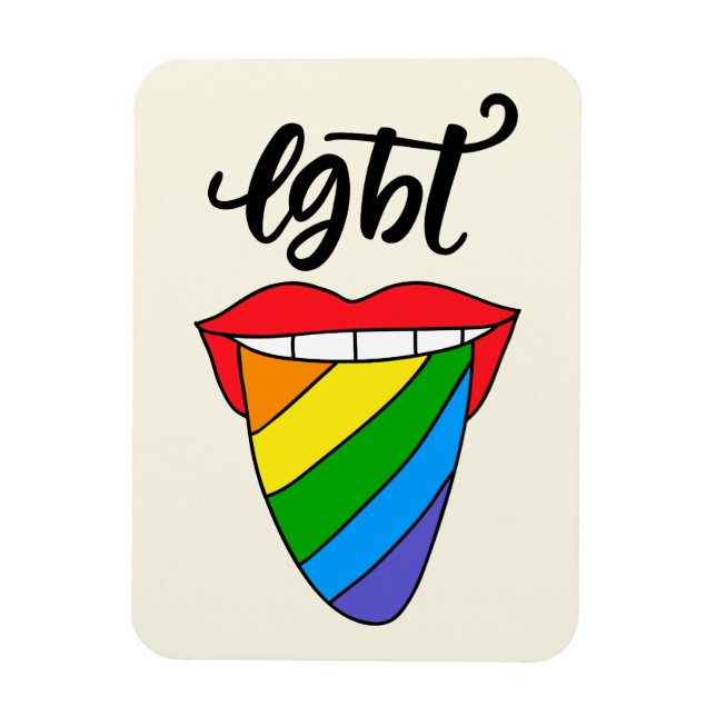 Imán Lengua arcoiris LGBT (Vertical)