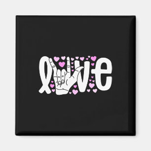 Imán Lenguaje de Rótulo Amar ASL Ser Sordo Conciencia