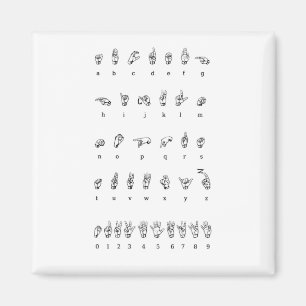 Imán Lenguaje de Rótulo americano (ASL)