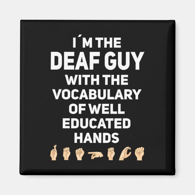 Imán Lenguaje de Rótulo Asl Gesture Sensibilización Sor (Frente)