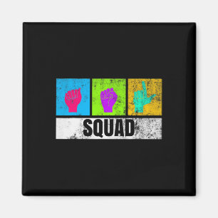 Imán Lenguaje de Rótulo de mano ASL para Orgullo Sordo 