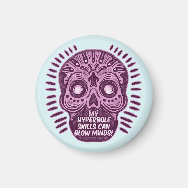 Imán LENGUAJE INGLÉS divertido hiperbólico (Frente)