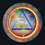 Imán Lens of Providence<br><div class="desc">Calm your spirit and become as one with inner peace when you incorporate the Lens of Providence magnet into your décor. The Lens of Providence is the circular ring of glowing energy through which the eye of God watches over all creation. Based on ancient traditional iconography it remains timeless as...</div>