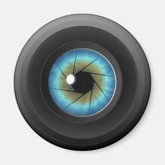 Imán Lente de cámara de ojos azul Personalizado Frigorí