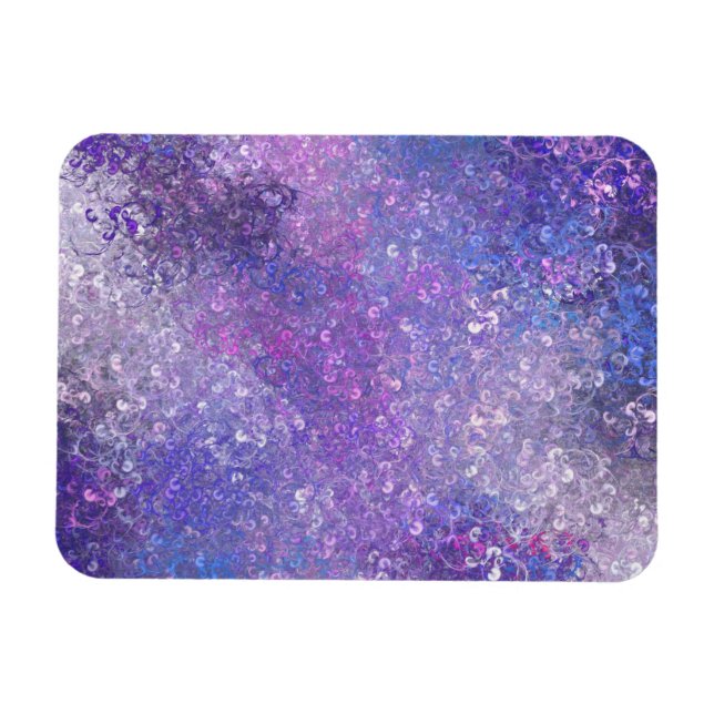 Imán Lentejuelas rosadas y moradas Brillo  (Horizontal)