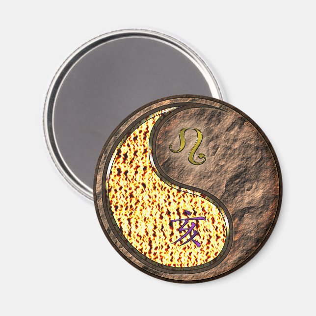 Imán Leo & Earth Boar (Anverso/Reverso)