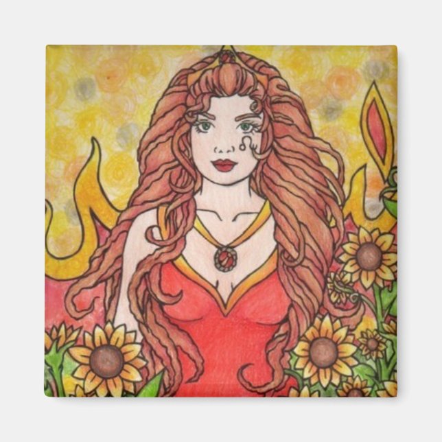 Imán Leo Fire Goddess (Frente)