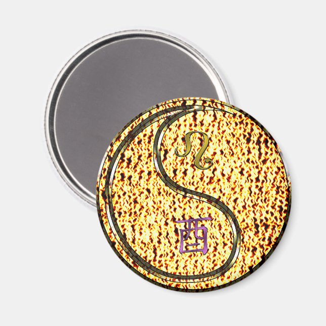 Imán Leo & Gallo de Fuego (Anverso/Reverso)