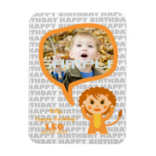Imán Leo Happy Birthday Keepsake para los niños