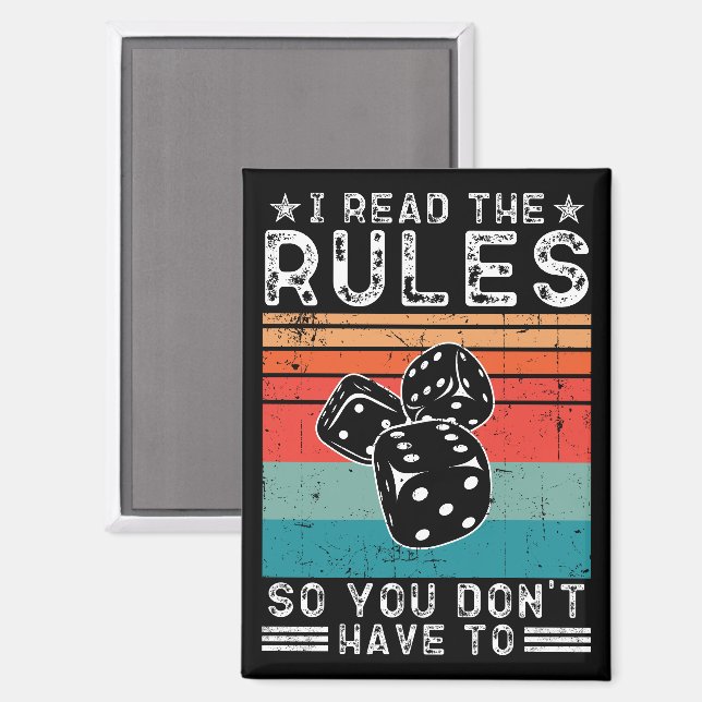 Imán Leo las reglas para que no tengas que jugar (Anverso/Reverso)
