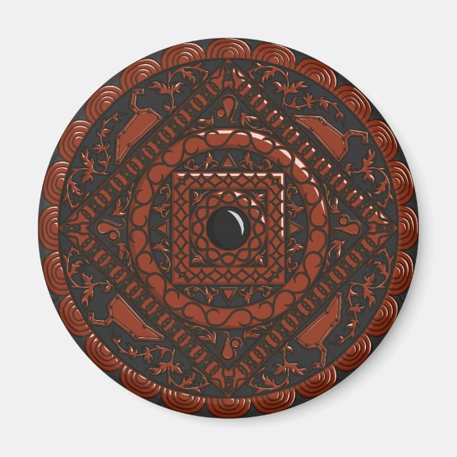 Imán Leo Mandala Magnet (Frente)