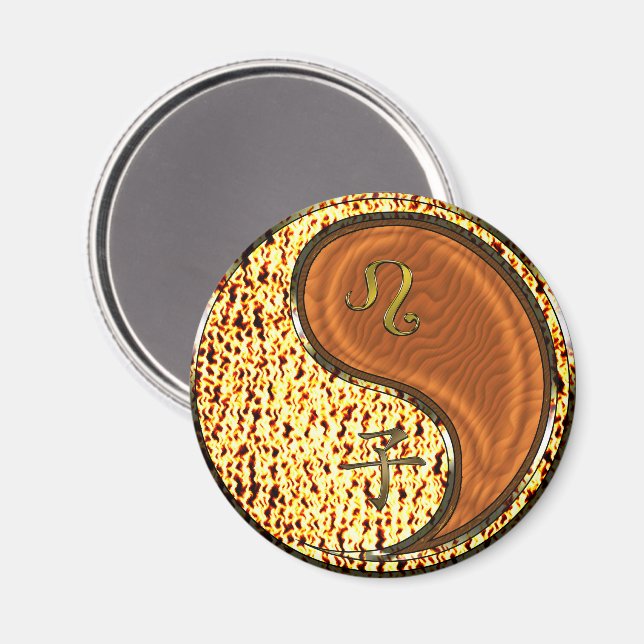 Imán Leo & Rata de Madera (Anverso/Reverso)