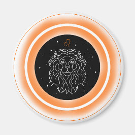Imán Leo Symbol – Minimal Astrology Emblem