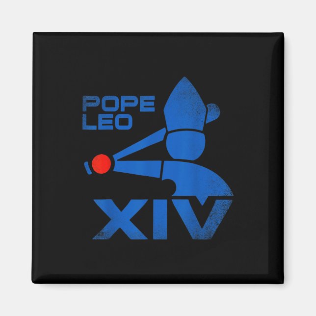 Imán Leo Xiv Da Pope Leo 14 Béisbol (Frente)