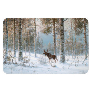 Imán Leodinovich: Alces en el bosque