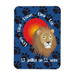 Imán León 23 juillet au 22 août Premium Flexi Magnet