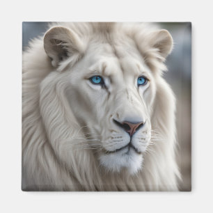 Imán León blanco