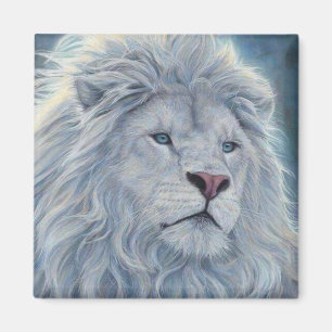 Imán León blanco