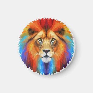 Imán León colorido