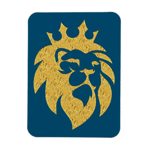 Imán León con corona - Estilo de oro 1