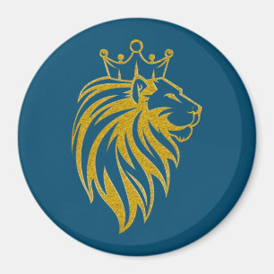 Imán León con corona - Estilo de oro 2