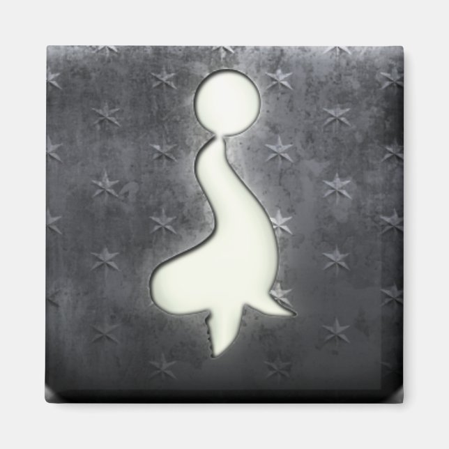 Imán León del Mar Blanco (Frente)