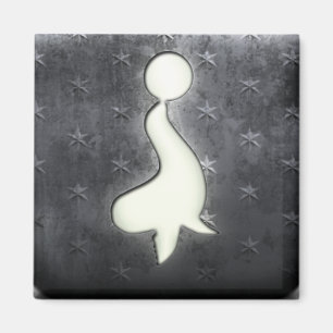 Imán León del mar encalado