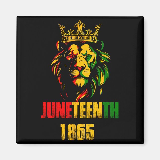 Imán León juneteenth genial 1865 libertad africano juni (Frente)