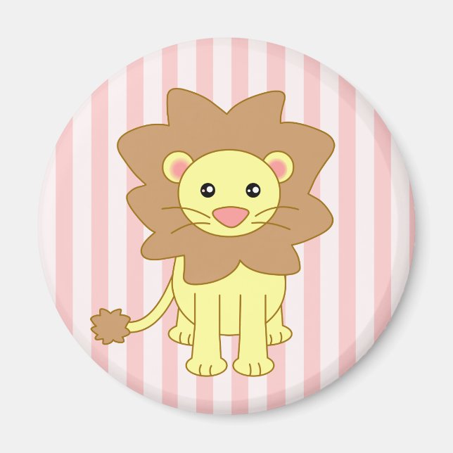 Imán León Personalizado Cute (Frente)