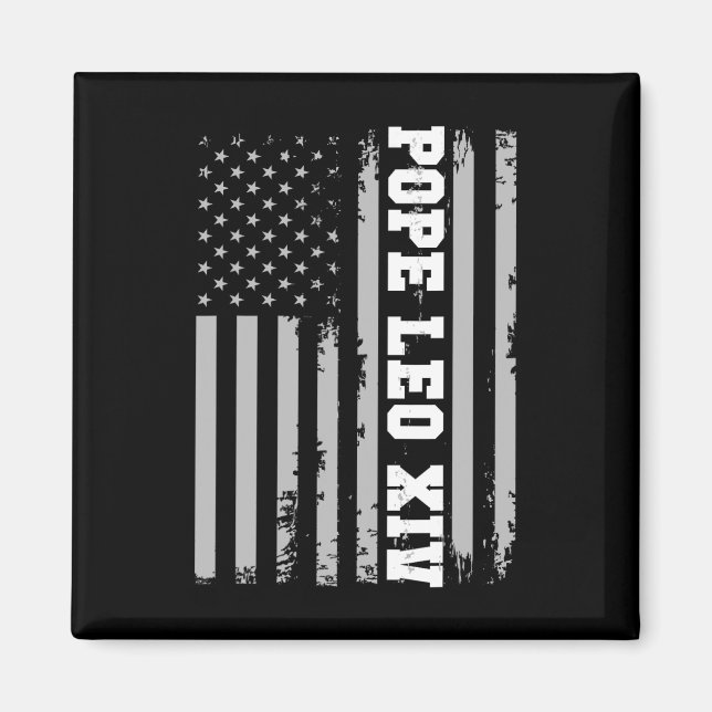 Imán León Xiv 14.º Vino De Bandera Estadounidense (Frente)