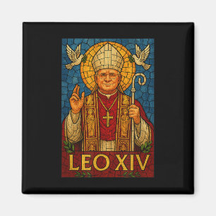 Imán León Xiv: Católico Cristiano de Arte Mosaico Divin