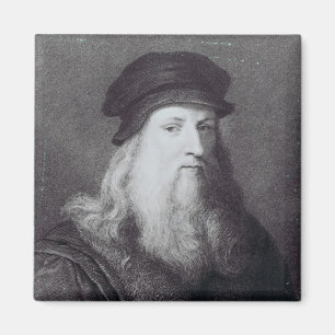 Imán Leonardo da Vinci, grabado por el Raphael